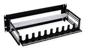 VALUE 26.99.0340 Rack Accessory Bracket for DIN Rail Devices 3U Metal Black
