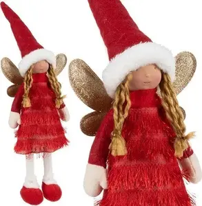 Decorative Christmas figurine Ruhhy Fairy red, model 22346, holiday ornament