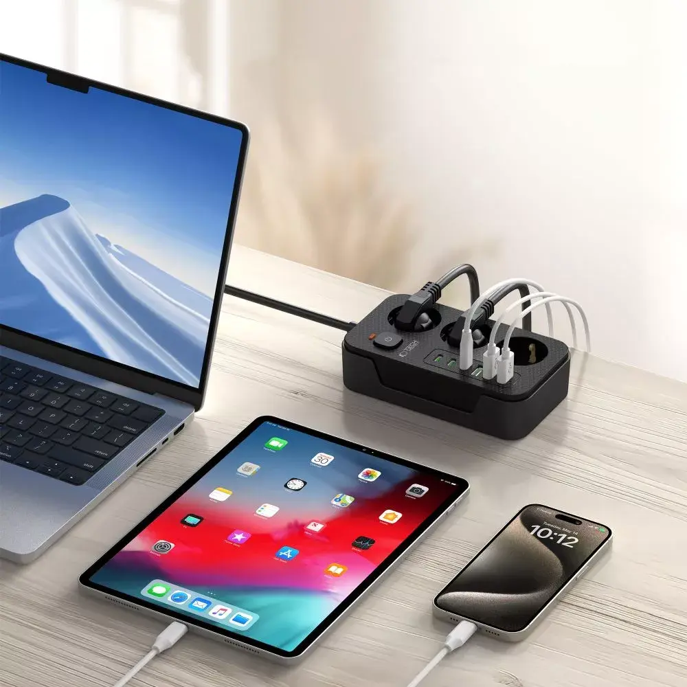 Удлинитель Tech-Protect PC3X6 — 3 розетки, 3 USB-A, 3 USB-C Photo 6