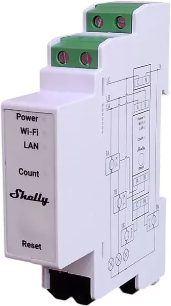 Энергетический счетчик Shelly Pro 3EM-3CT63 Photo 4
