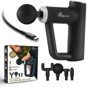 Massage gun Extralink MSG-03-MINI-BLACK with 4 interchangeable tips