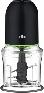 Chopperis BRAUN CH3011BK 300W 1,5L — elektriskais pārtikas smalcinātājs sagriešanai un biezenim
