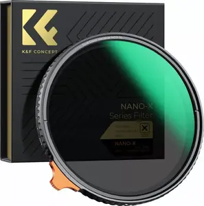 Regulējams neitrāla blīvuma (ND) filtrs K&F 77 mm ND2–ND32 True Color MRC Nano X