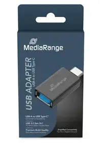 Cable adapter MediaRange MRCS216 — USB Type-A to USB Type-C, black