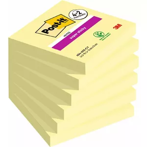 Sticky Notes Post-IT 76 x 76 mm yellow pack 6 pads x 90 sheets (Post-IT 654-P6SSCY)