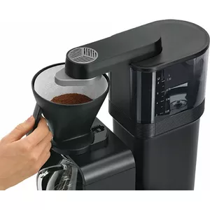 Drip coffee maker MELITTA Melitta 1024-11, fully automatic, built-in grinder, 8-cup jug, 1515 W, black/silver
