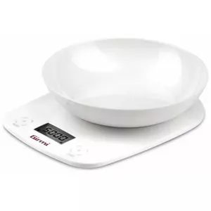 Electronic kitchen scale Girmi PS01 — round countertop, 5 kg capacity, 1 g accuracy, LCD display