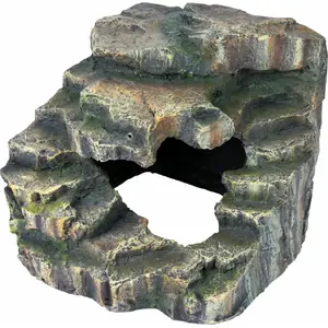 Trixie Corner Rock ar alu un platformu — poliestera kaķu mītne, 190×160×180 mm, brūna/zaļa
