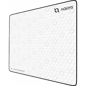 Gaming mouse pad Crocodile Creek AQRYS_WEBBMD — microfibre, 450×400 mm, white, non-slip base