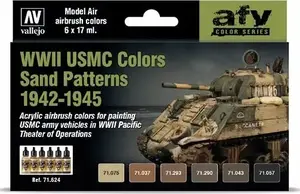 VALLEJO AFV - WWII USMC Colors Sand Patterns, 6x17 мл Photo 1