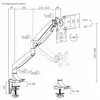 Monitoru stiprinājums MACLEAN MC-969 divkāršs 17–45" 16 kg Photo 4