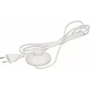 Connecting cable with foot switch ORNO OR-AE-1395/W — 2 m, white, Euro plug