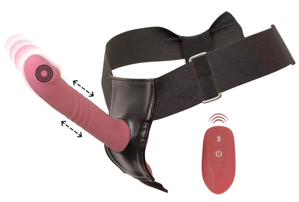 you2toys Strap-on Silicone Pink с двухмоторным вибратором Photo 2
