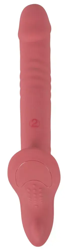 you2toys Strap-on Silicone Pink с двухмоторным вибратором Photo 6