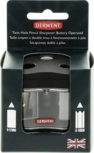 Электрическая точилка Derwent Dual Electric Sharpener — двойная заточка для графитных и цветных карандашей