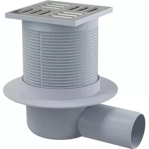 Floor point drain with grate deante KOS_001C, stainless steel grate for shower drainage