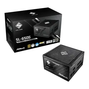 Блок питания ASRock SL-650G Steel Legend 650 Вт 20+4 pin ATX 80 PLUS Gold, вентилятор 135 мм, чёрный