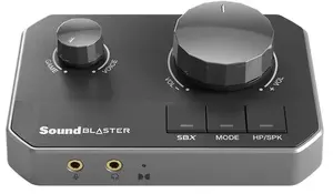 Внешняя USB звуковая карта Creative Labs Sound Blaster G8 — 32-bit, SNR 130 dB, 3,5 мм выход для наушников, чёрная