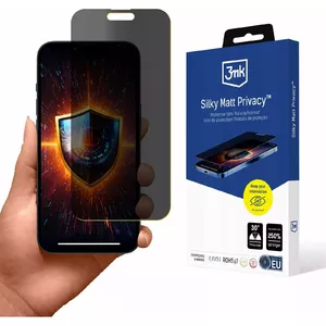 Защитное стекло 3MK для Apple iPhone 15 Pro Max — Silky Matt Privacy
