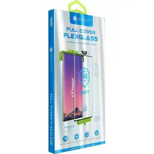 Screen protector glass Bestsuit Flexible 5D Full Glue for Samsung Galaxy S21 FE, black, Hot Bending — with working fingerprint reader
