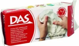 Modelēšanas māls DAS F387500, balts, 1 kg, mazgājams rokām/veļasmашīnā, pieaugušajiem