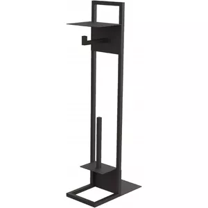 Toilet paper stand deante ADM_N242 with shelf — freestanding bathroom accessory, modern design