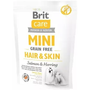 Сухой корм для собак Brit Mini Adult Hair & Skin 400 г – для мелких взрослых пород, поддержка кожи и шерсти