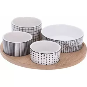 Serving Bowl Set 5 pcs, Dekoracja domu — ceramic serving bowls set for snacks and dips