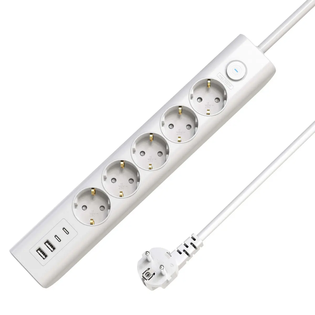 MicroConnect 5 vietu Schuko strāvas pagarinātājs
