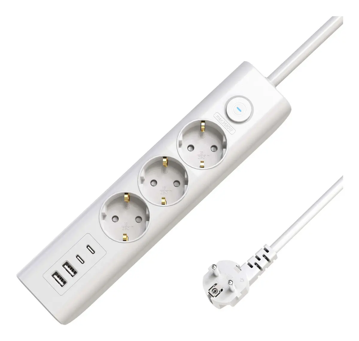 MicroConnect Strāvas pagarinātājs 3 Schuko kontaktligzdas