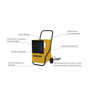 Dehumidifier Master DH752 — 45.6 L/24h dehumidification capacity