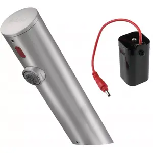 Touchless washbasin mixer deante BQR_F28R — battery-powered sensor faucet (4×AA)
