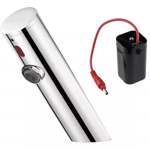 Touchless washbasin mixer deante BQR_P28R battery operated — sensor tap for hands-free operation