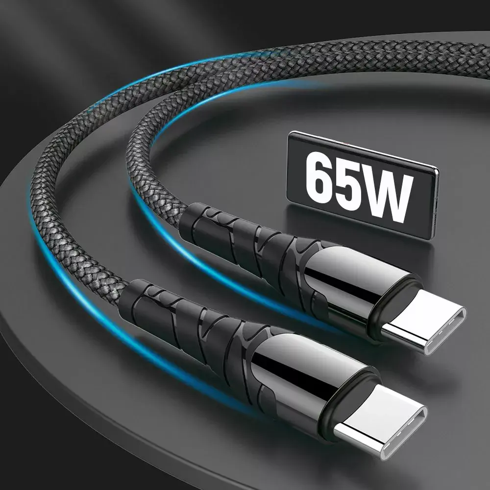 USB Type-C kabelis ColorWay CW-CBPDCC040-GR 65W, 1 m Photo 4