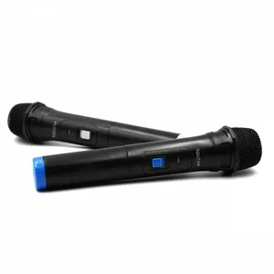 Karaoke microphone set SQUEAK SQ1007 — wireless 2.4G, 2 handheld mics, AA battery, length 240 mm, black