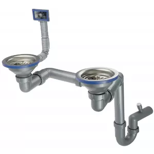 Double siphon deante ZXY 9956 3.5 inch – dual-basin drain assembly for sinks