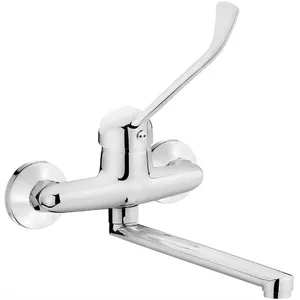 Wall-mounted kitchen faucet Deante BOJ 080C, lever handle, chrome finish