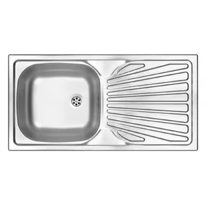 1-bowl stainless steel sink deante ZMU 011B with drainer