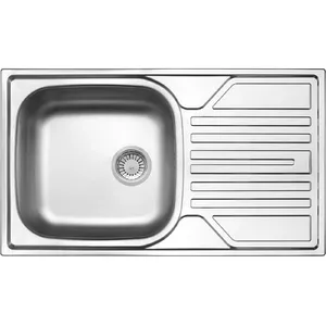 1-bowl stainless steel kitchen sink deante ZEL_0113 with 3.5" drain
