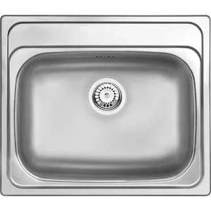 1-bowl stainless steel kitchen sink Deante ZYU_0103, single bowl, stainless steel construction