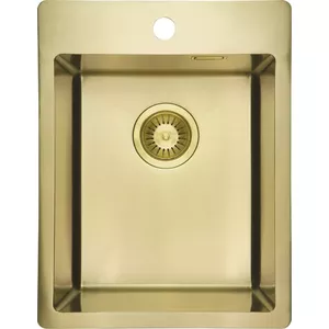 1-bowl stainless steel sink Deante ZPO_R10E, 0.8 mm thickness, brushed finish