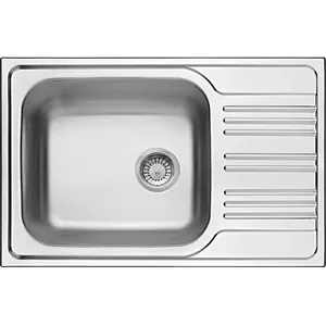1-bowl stainless steel kitchen sink Deante ZEX 311B with drainer