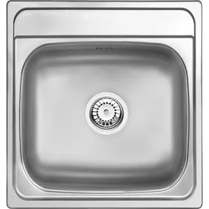 1-bowl steel sink deante ZHM 3100, stainless steel, single bowl, built-in installation