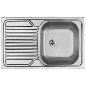 Kitchen sink deante Tango ZM5_011L Satin Steel with left drainer