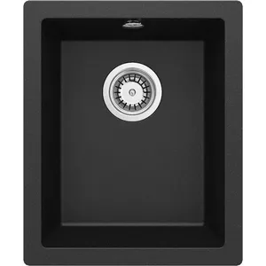 Granite wall-hung sink deante ZQA G10B 1-bowl, wall-mounted single bowl sink