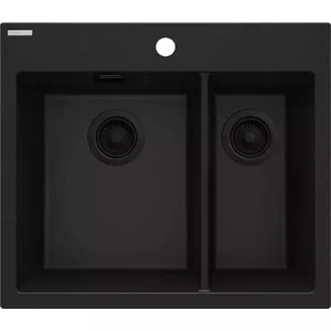 Granite 1.5-bowl sink Deante ZQE G503 — durable design, easy to clean