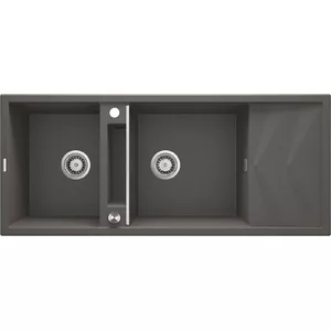 2-bowl granite sink Deante ZRM_T213 with drainer