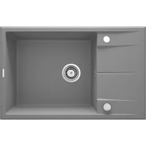 Granite kitchen sink deante 1-bowl ZQE_S11B with right-side drainer