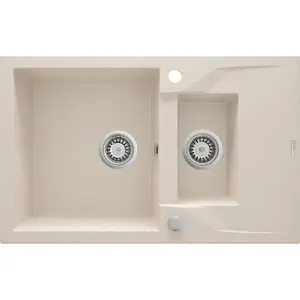 Granite 1.5-bowl sink Deante ZQN 5513 with drainer