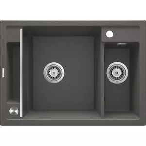 Granite kitchen sink deante ZRM T503 1.5-bowl, undermount or inset, single drainboard option